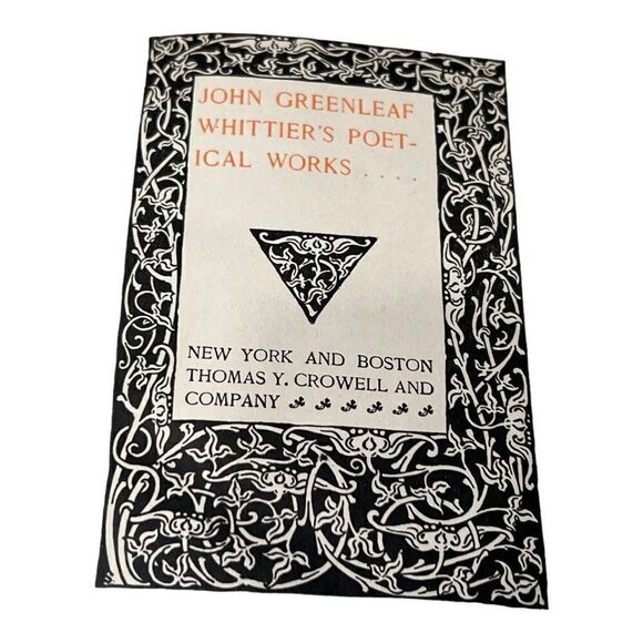 Whittier's Poems The Poetical Works of John Greenleaf Whittier Hardcover - Picture 8 of 14